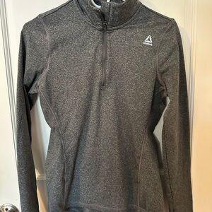 Reebok Charcoal Heather Quarter-Zip Top